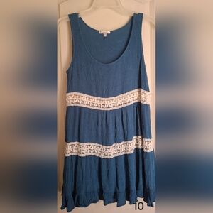 JODIFL Rayon M Elegant Teal Blouse Sleveleess Casual Longwear Beach Travel